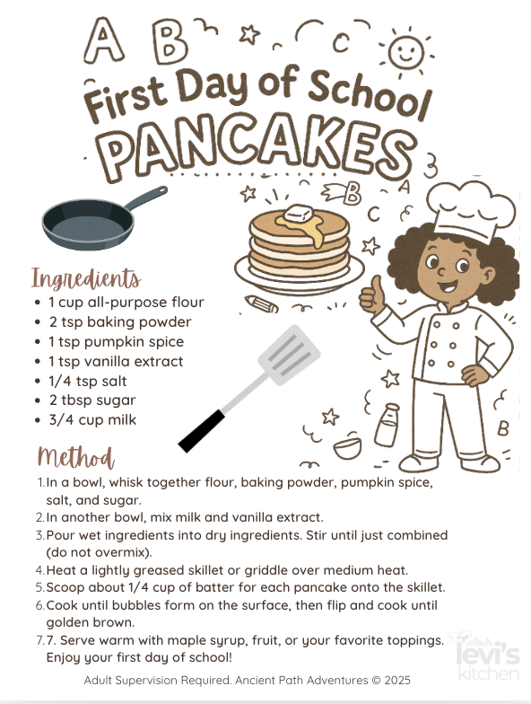 First Day of School Pancake Recipe