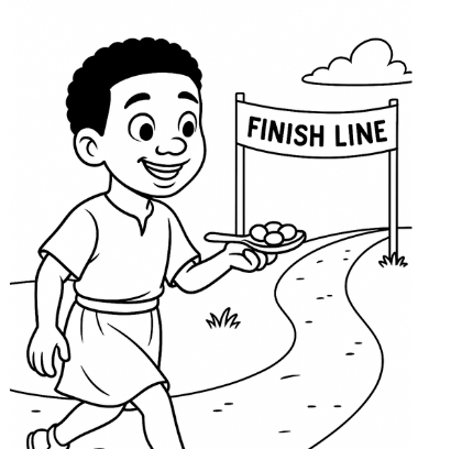 Devotion + Beans Race Activity + Coloring Page: Count the Omer with Patience Theme