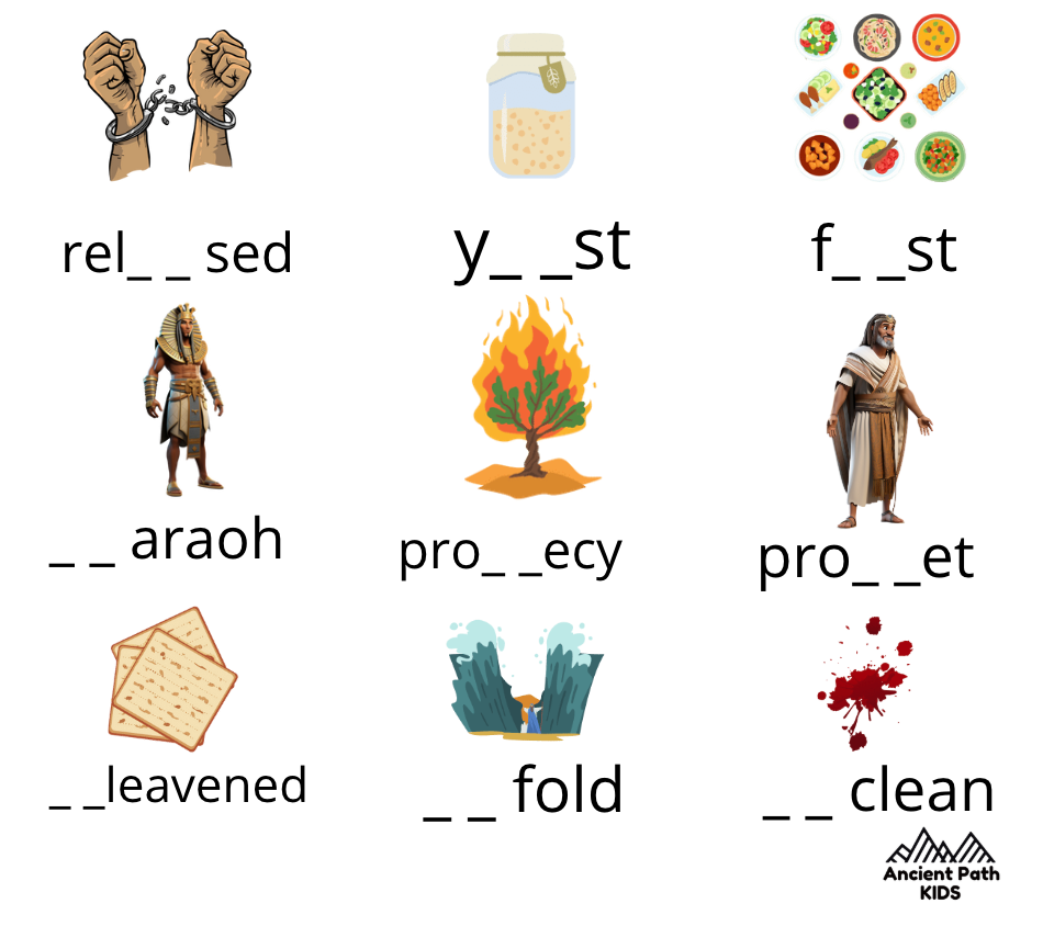 Unleavened Bread Phonics Worksheet