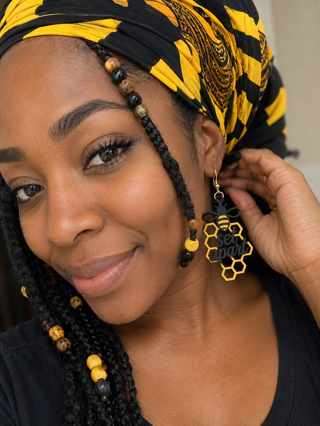 Bee Set Apart Earrings - Torah Jewelry
