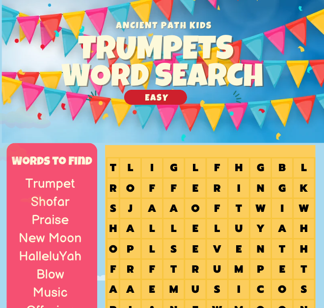 Feast of Trumpets Word Search