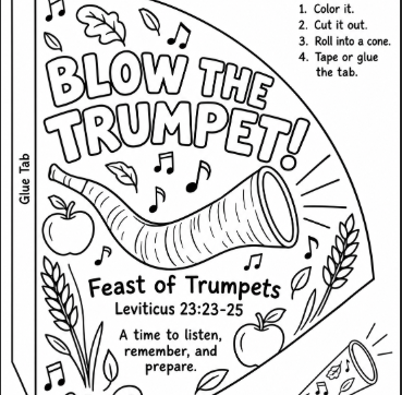Feast of Trumpets Poster + Word Search + Trumpet Craft