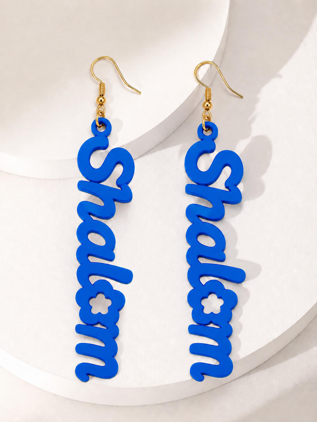 Shalom Earrings - Torah Jewelry
