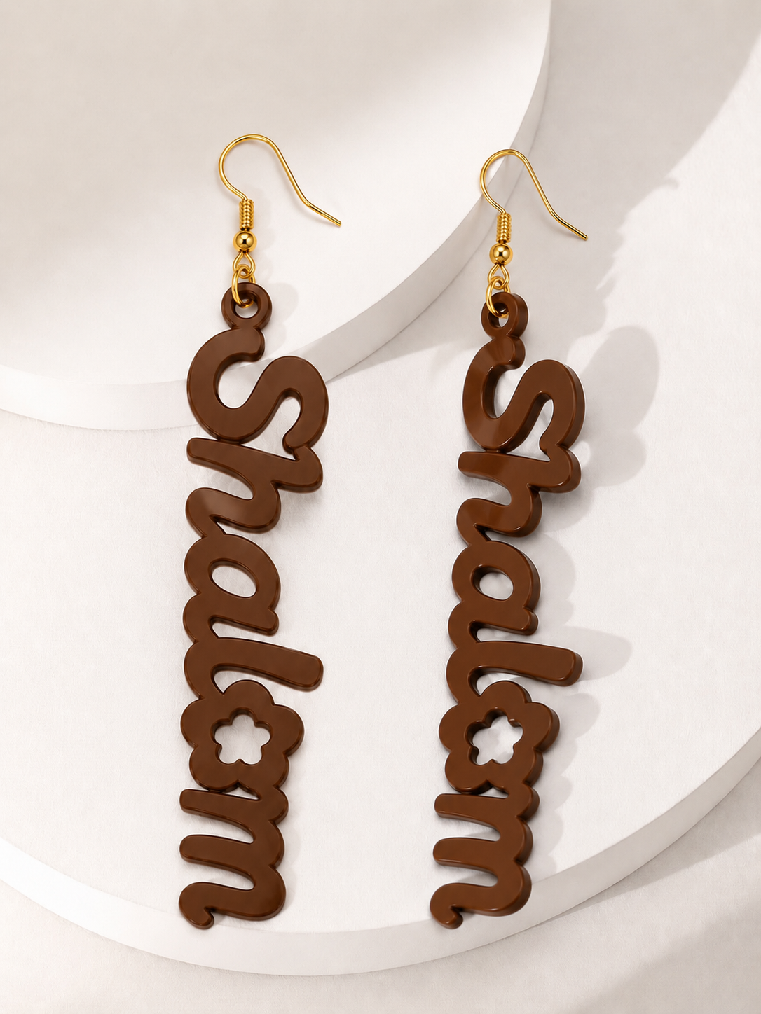 Shalom Earrings - Torah Jewelry
