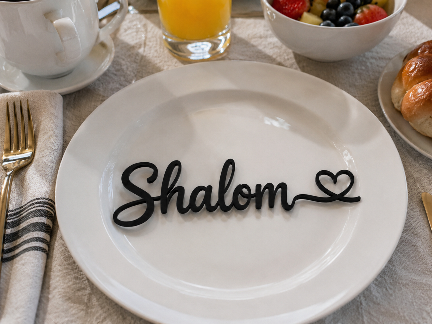 Shabbat Table Decor | Reusable Place Setting - Home Decor